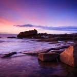 7 Hopeman Rocks at Dusk