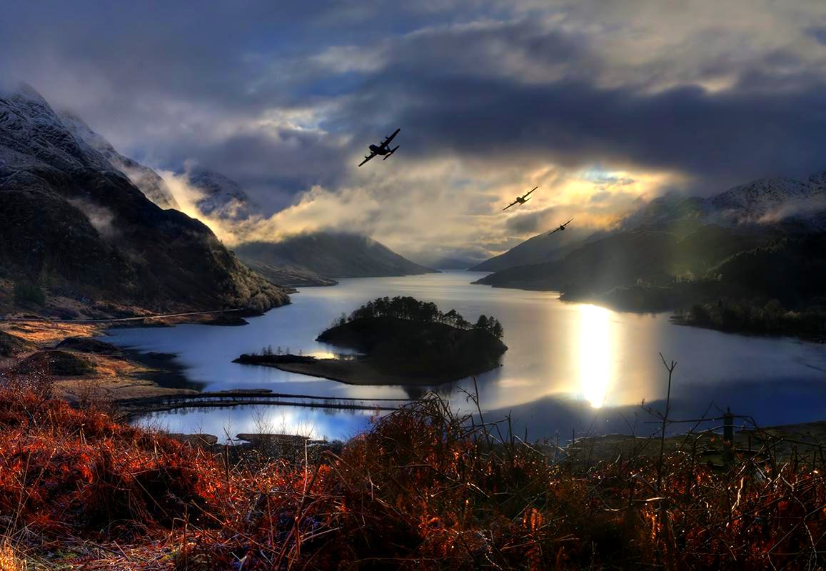 Озеро лох-Мари в Шотландии